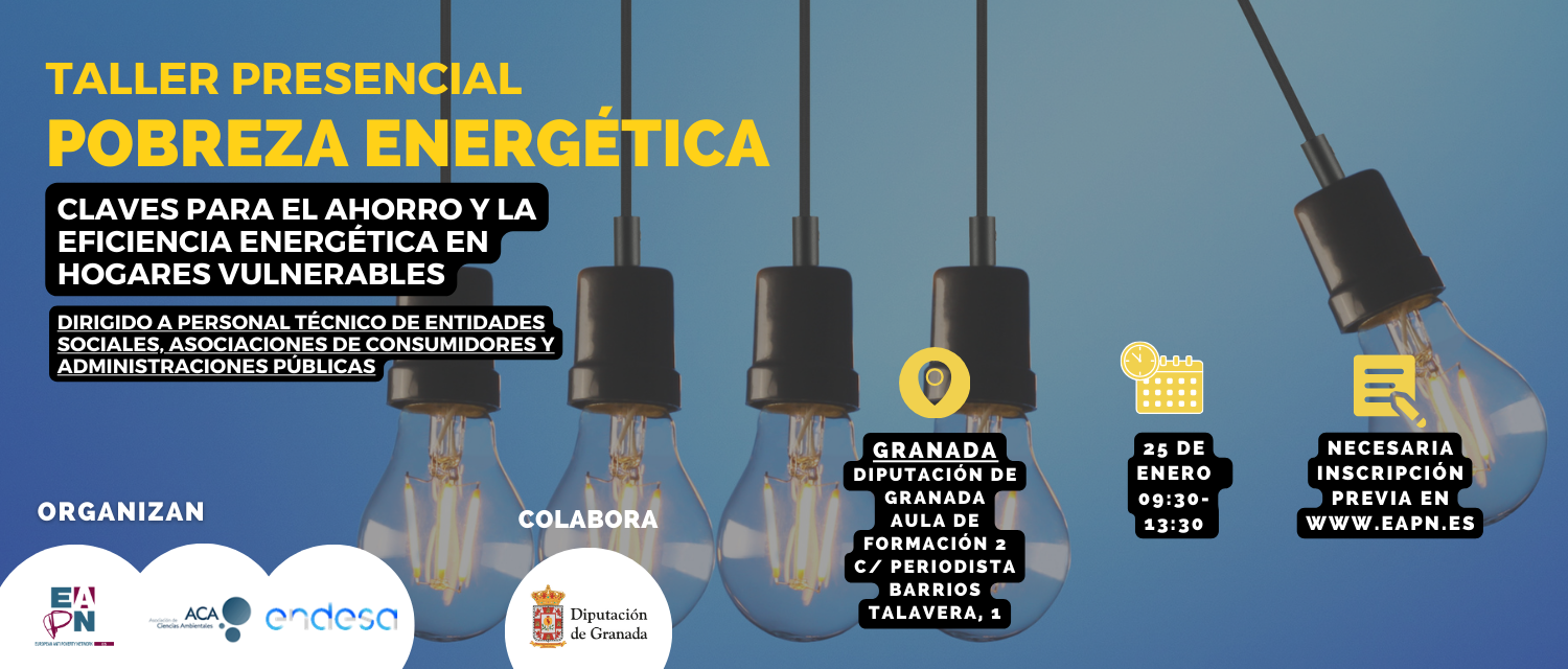 Endesa, ACA y EAPN-ES organizan dos nuevos talleres para formar en pobreza energética a profesionales de Granada y Jaén