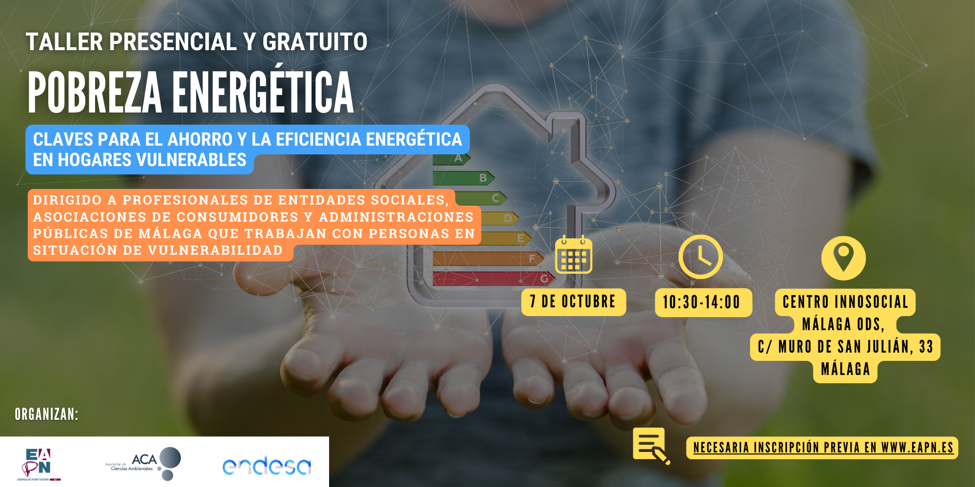 Taller presencial en Málaga: Claves para el ahorro y la eficiencia energética en hogares vulnerables
